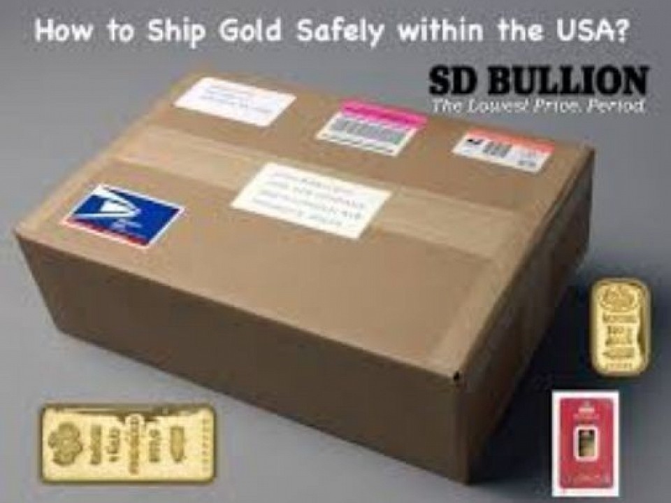 Gold securely packaged for safe international transportation