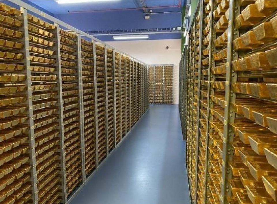 High-security gold vault used for professional bullion holding
