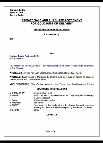Gold supply documentation and transaction transparency